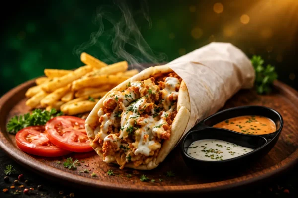 Paneer Cheese Shawarma | Loaded Cheesy Paneer Wrap with Fresh Veggies