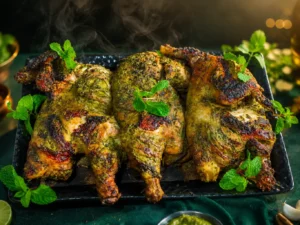 Chicken Pahadi Tandoori | Smoky Green Herb Marinated Tandoori Chicken